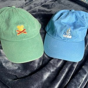 Two Disney Baseball Hats!! (Mickey Waffle and Castle)
